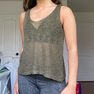 Olive sheer tank